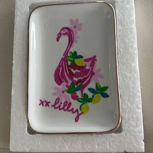 Lilly Pulitzer flamingo trinket dish - NWT in original box